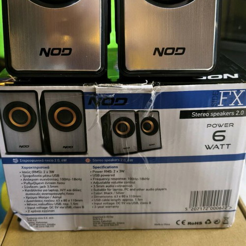 NOD 6 watt speakers new with 3.5mm jack and USB