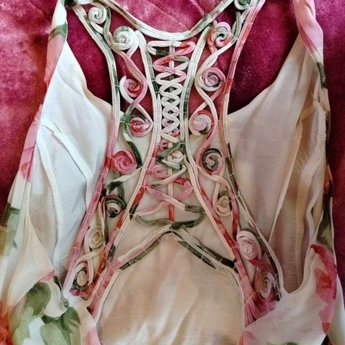 René Derhy dress like new, multicolor, muslin fabric, size L-XL
