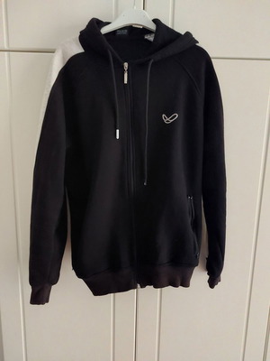 Ζακέτα με κουκούλα μαύρη μεταχειρισμένη, μέγεθος Μ