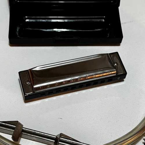 Harmonica with neck holder, sold together