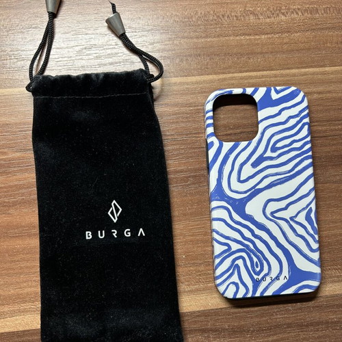 Burga Seven Seas iPhone 12 Pro case like new, designer ocean pattern