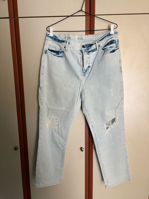 Stonewash jeans like new, size 14/XL, white