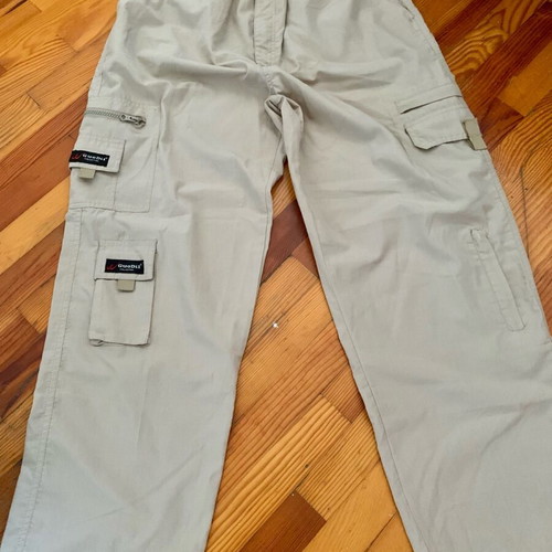 Summer lightweight cargo pants like new, beige, sizes M and L