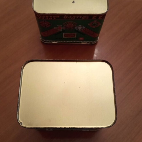 Loumidis Papagalos vintage metal coffee tins collection, 4 pcs