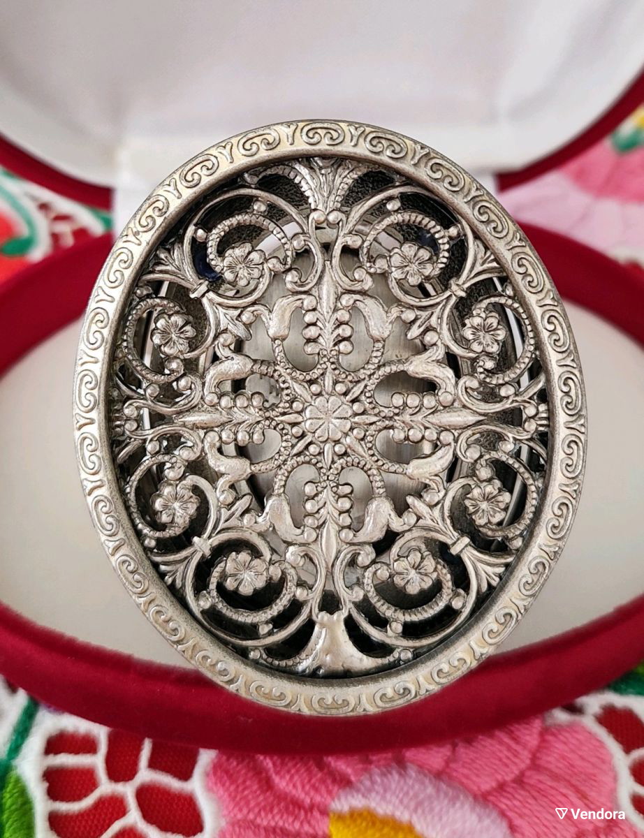 Set of Vintage Nicla Oggetti of Italy Filigree Miniature Silver