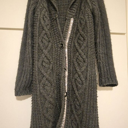 Rocco Barocco knitted gray cardigan used size S with wide fit