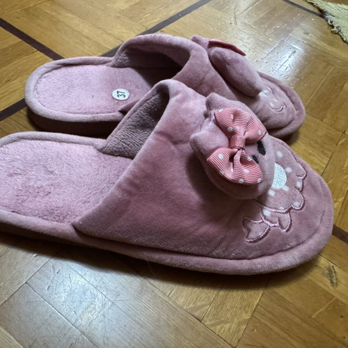 Slippers size 37 like new, pink
