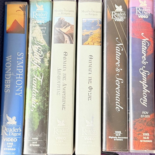 Reader’s Digest Nature and Wonders of the World VHS tapes like new, set of 6