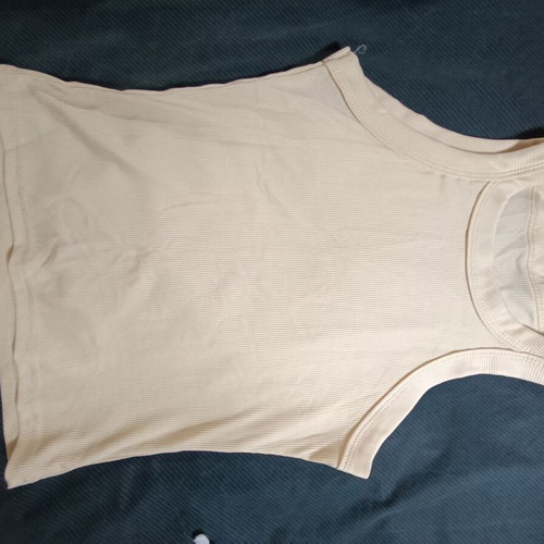 Shein sleeveless tops like new, ribbed knit, beige and brown, size S