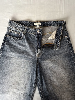 High-waisted jeans H&M blue like new, size XL