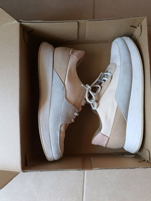 Clarks sneakers μεταχειρισμένα, δερμάτινα, πολύχρωμα, νούμερο 37,5