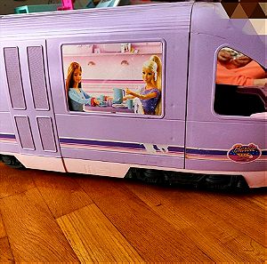 Travel train Barbie