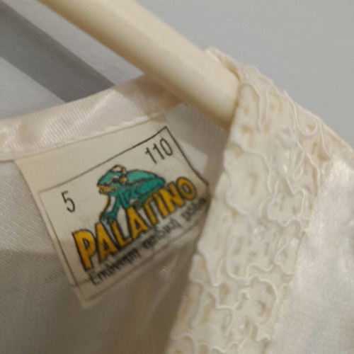 Palatino satin children's dress like new, white/beige size 110