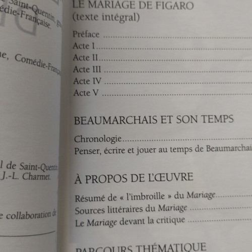 Le Mariage de Figaro book like new in French