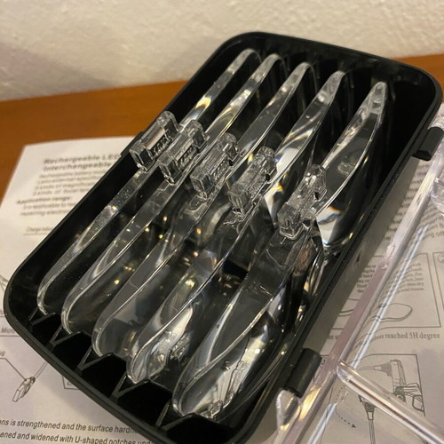 Magnifying glasses new with lenses and white LED light