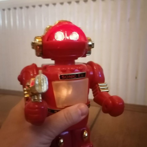 Sonic T.V. robot vintage toy from 1980s used