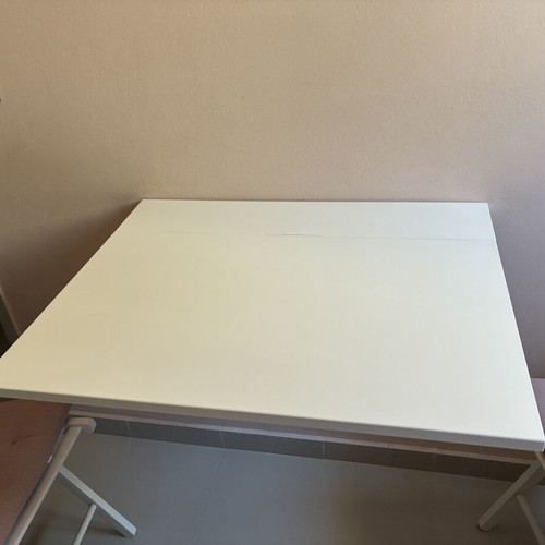 Foldable Wall-Mounted Dining Set with Two Chairs and Cushions Like New