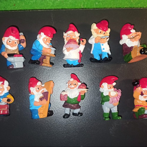 Kinder Surprise 1992 Dwarfs Professions Complete Collection 10/10 figures