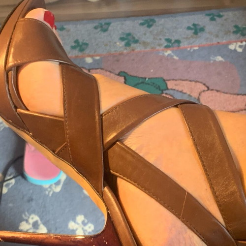 Zara strappy high heels sandals like new, brown, size 40