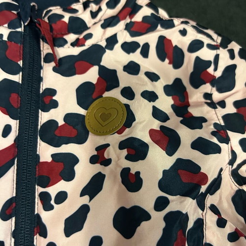 Waterproof snow jacket 86/92 cm like new, pink with pattern