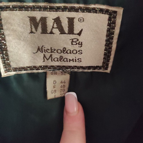 Black coat like new with details, fits up to XL