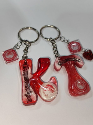 Olympiakos Handmade Resin Keychain New