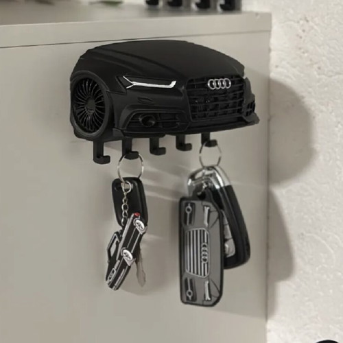 3D Audi Key Holder wall-mounted premium style like new, black