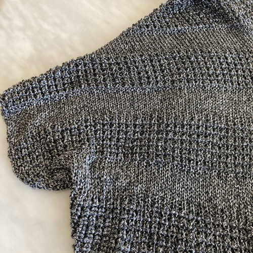 Summer asymmetrical knitted cardigan like new, grey