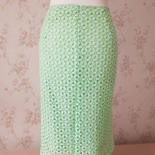 Zara skirt XL used, synthetic guipure light green