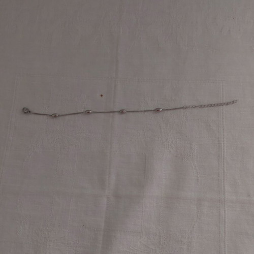 Bracelet from stainless steel like new, length 17+5 cm, silver