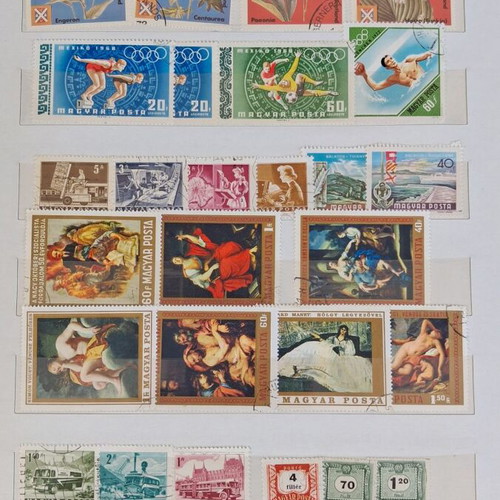 Stamp album used with vintage and thematic world collection
