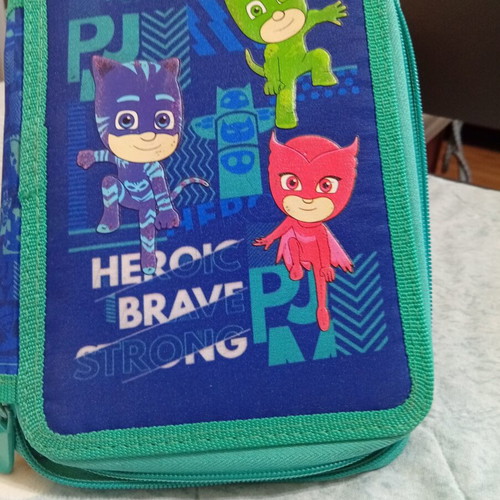 PJ Masks double school pencil case used