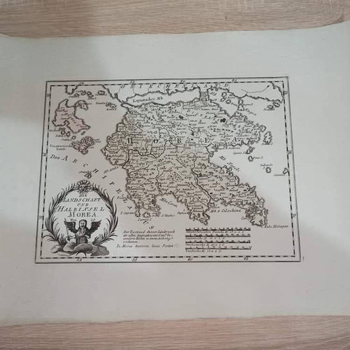 Peloponnese map 1790 like new