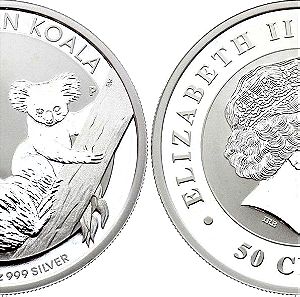 Australia 50 Cents 2011 Elizabeth II Silver Koala BU Australian Perth Mint.