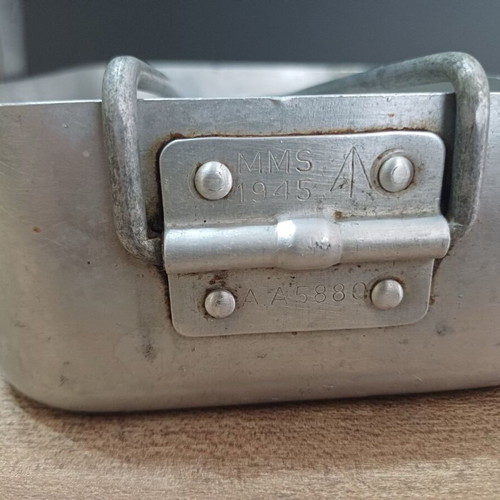 English army canteens used, set of 3, aluminum 1945