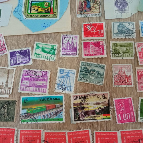 Vintage Stamp Collection from Abroad used, lot
