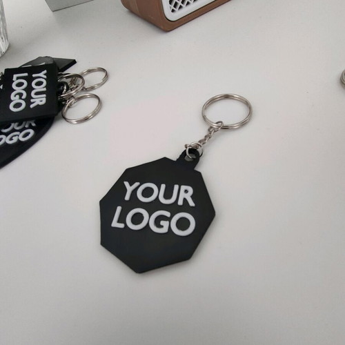 Promotional keychains new, pack of 100 pcs with 3D two-tone printing