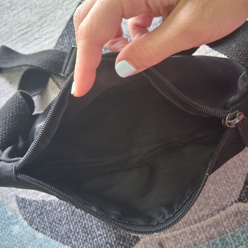 BodyTalk waist bag used, black fabric with multiple pockets