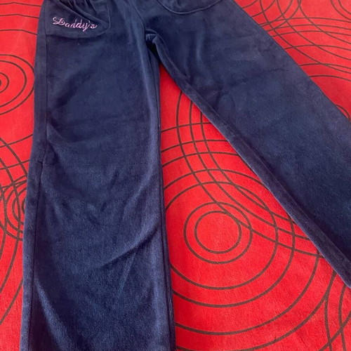 Velour pants for girl 8 years SugarFree like new, blue