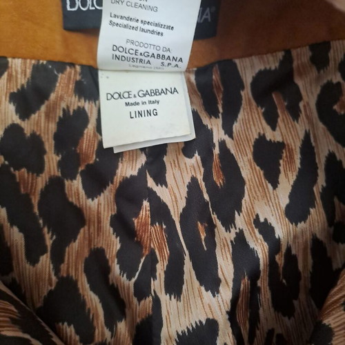 Dolce & Gabbana leather pants size M like new, mustard color