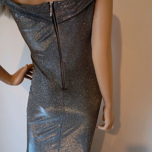 12€ New silver glitter long dress
