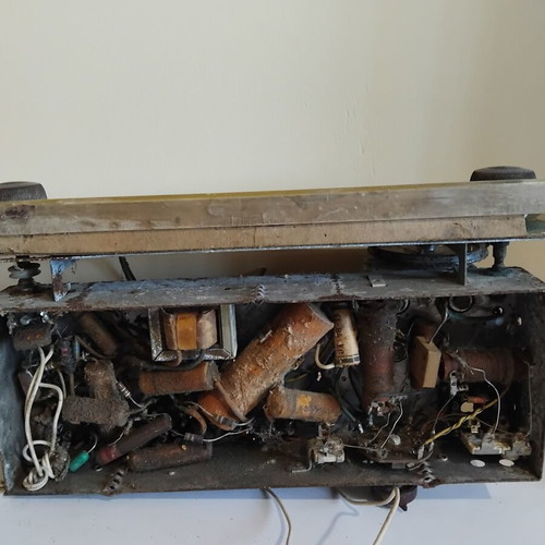 Old radio for decoration or repair or spare parts