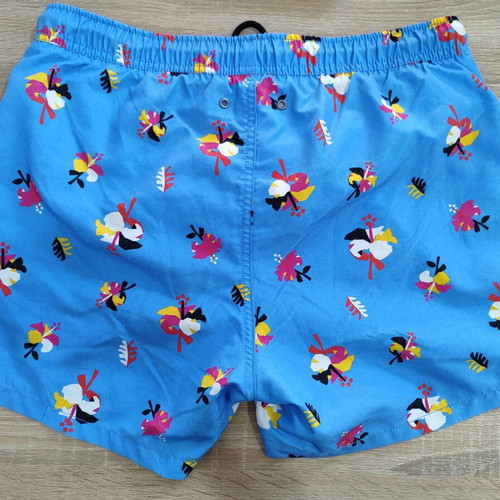 Happy Socks Swimshorts used blue with hibiscus flowers size M