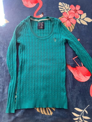 US Polo Assn. spring sweater size XS like new, green