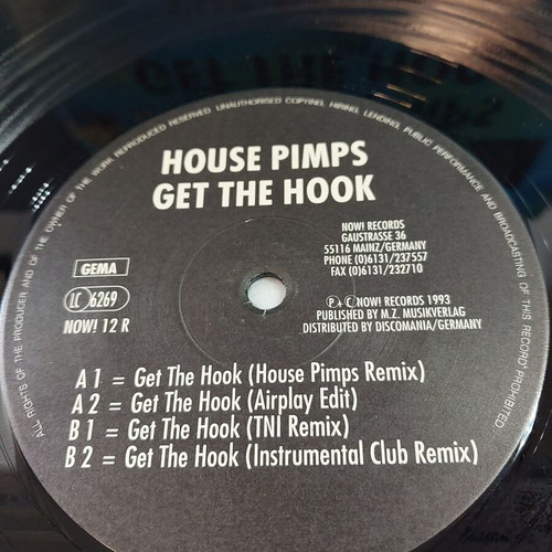 House Pimps Get The Hook vinyl like new