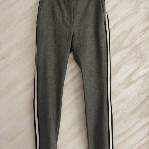 Zara women's grey fabric pants with stripes, like new, size S