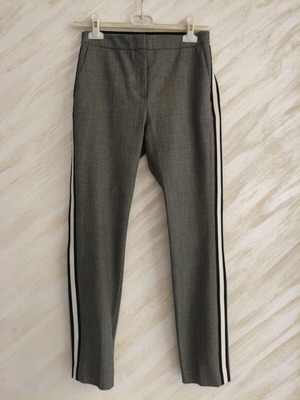 Zara women's grey fabric pants with stripes, like new, size S