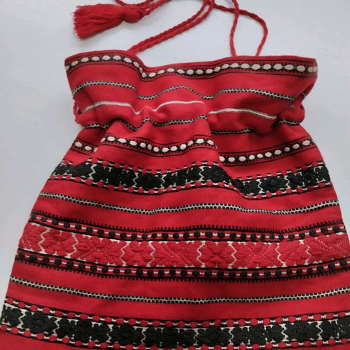 Cretan Vourgia like new, handmade cotton textile 30x27 cm