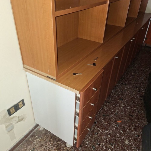 Large bookcase like new with cabinets and adjustable shelves