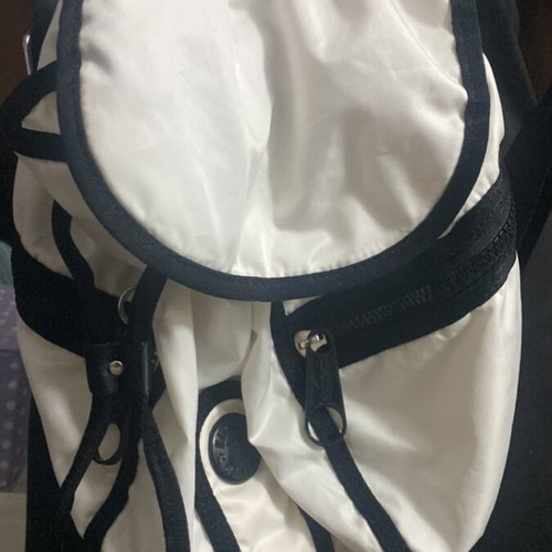 Kipling backpack white like new with black details